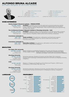 a professional resume with blue accents