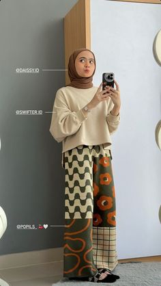 Outfit Ngampus, Muslimah Style, Batik Fashion, Style Hijab, Casual Hijab Outfit