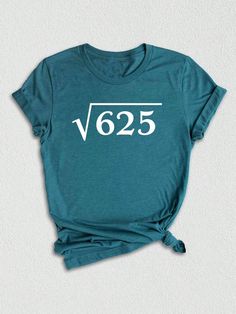 Celebrate the joy of turning 25 with our unique Square Root of 625 Shirt, a perfect gift for math enthusiasts and anyone who appreciates a clever twist on birthday celebrations. This shirt is not just a piece of clothing; it's a celebration of a significant milestone with a dash of humor and intellect, making it an ideal 25 Year Old Gift. Our 25th Birthday Gift shirt is designed to be a memorable keepsake that captures the essence of turning 25 in a fun and witty way. Whether you're searching fo 25th Birthday Shirt, 25th Birthday Ideas, Math Shirt, Turning 25, 25th Birthday Gifts, Math Shirts, Love Math, Math Humor, Old Shirts