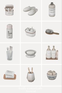 several different types of personal care items