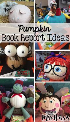 pumpkin book report ideas for kids and adults to use in the fall or halloween season