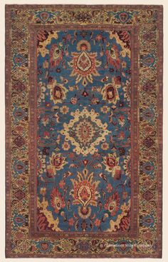 Antique 19th century West Central Persian Blue Collectable Sultanabad Room Size Rug Antique Rug 9' 2" x 14' 9" — Circa 1875- Claremont Rug Company Click to learn more about this rug. Grey Fluffy Carpet, Home Depot Carpet, Iranian Carpet, Primary Suite, Asian Rugs, Buying Carpet