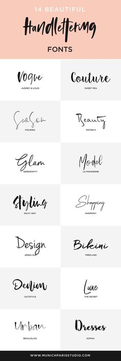 die fourteen schönsten Handschriften font zum download | MunichParis studio Brand Logo Inspiration, Beautiful Handwriting Fonts, Desain Merek, Police Logo, Visuell Identitet, Inspiration Logo Design, Logo Design Diy