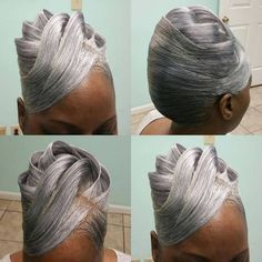 Hair Sculpting, French Rolls, Grey Hairstyle, 27 Piece, Updo Hairstyles Tutorials