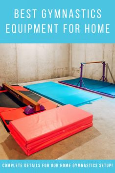 gymnastics equipment with the text best gymnastics equipment for home complete details for our home gymnastics setup