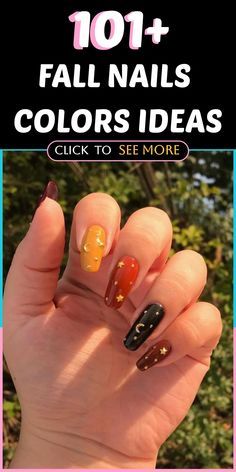 Multi Color Fall Nails, Trendy Nail Colors, Best Fall Nails, Nails Trending, Spring Nail Designs, Autumn Magic, Floral Nail Art