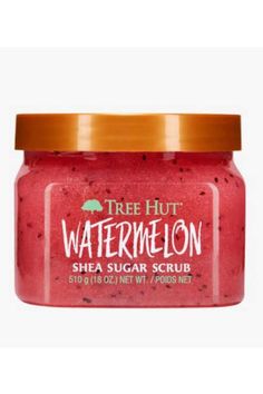 Tree Hut Body Scrub Watermelon, Watermelon Tree Hut Scrub, Watermelon Beauty Products, Watermelon Tree Hut, Watermelon Perfume, Watermelon Products, Watermelon Body Scrub, Watermelon Skincare, Watermelon Sugar Scrub