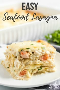 this easy seafood lasagna is the perfect meal for lunch or dinner