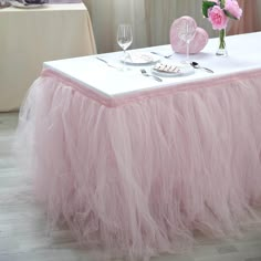 PRICES MAY VARY. Width of the skirt: 30" in height(For 30" tall table)Guideline to choosing the right size: 14ft Skirts - Covers 3 sides on a 6ft x 2 1/2 ft banquet table - 10 clips recommended 17ft Skirts - Covers 4 sides on a 6ft x 2 1/2 ft banquet table - 15 clips recommended Covers 3 sides on a 8ft x 2 1/2 ft banquet table 21ft - Covers 4 sides on a 8ft x 2 1/2 ft banquet table - 24 clips minimum needed - 20 clips recommended;Width of the skirt: 30" in height(For 30" tall table) PREMIUM QUAL Pleated Table Skirt, Rose Gold Wedding Decorations, Tutu Table Skirt, Rose Quartz Wedding, Tutu En Tulle, Tutu Table, Tulle Table Skirt, Tulle Table, Pink Wedding Decorations