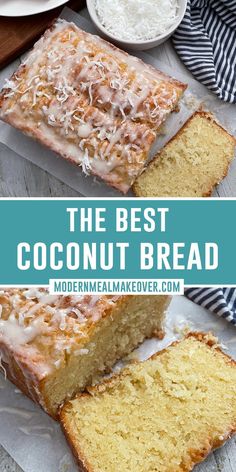 the best coconut bread recipe is made with only 3 ingredients and it's so good to eat