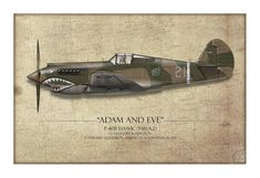 an old fashioned airplane with a shark's mouth on the front and back side