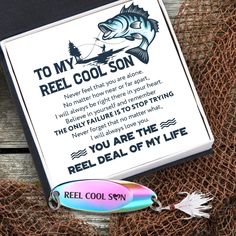 Sequin Fishing Bait - Fishing - To My Son - You Are The Reel Deal Of My Life - Gfab16002 Lovely Words, Love Message, Fishing Gift, Led Light Box, To My Son, Discover Card, Fishing Gifts, Best Fishing, Fishing Bait