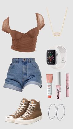 Check Outfit, Preppy Summer Outfits, Simple Trendy Outfits, Baddie Outfits Casual, Cute Simple Outfits