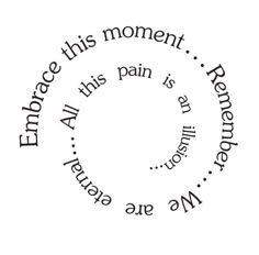 a circle with the words embrace this moment