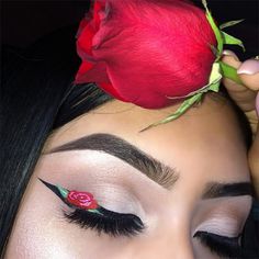 ➢ ＳｔｏｎｅｘｏｘＳｔｏｎｅ ➢ Ｉｎｓｔａｇｒａｍ | Ｐｉｎｔｅｒｅｓｔ Delete Feelings, Rose Makeup Look, Flower Eye Makeup, Eyebrow Images, Dead Rose, Eyeshadow Designs, Flatlay Makeup, Rose Makeup, Pinterest Style