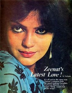 a magazine cover with a woman's face on the front and an advertisement for zeenat's latest love