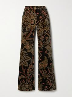 The swirling paisley motif and flared-leg silhouette give Etro's pants a distinct '70s feel. They've been made in Italy from cotton-blend velvet and are designed to sit high on the waist. Wear yours with the coordinating blazer.