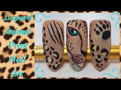 How to Create Animal Print Nail Art - Leopard Print - Easy Technique - Nails 2020 - YouTube Animal Print Nail Art Leopards, Nail Art Leopard, Animal Print Nail Art, Leopard Print Nail Art, Foil Nail Designs