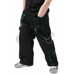 #pant #trouser #Gothic #Shorts #Black #Cotton Rave Men, Gothic Shorts, Pant Trouser, Green Thread, Gothic Clothes, Baggy Style