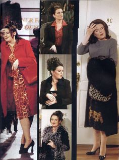 several pictures of women in different styles of clothing and shoes, including one wearing a leopard print dress