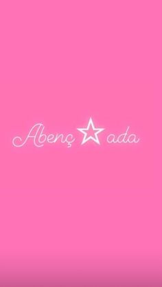 a pink background with white stars and the word abeng ata written in cursive writing