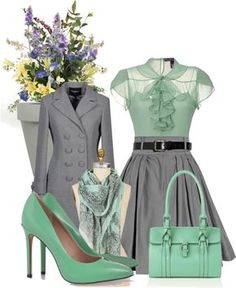 JW MEETING | #jw #jwfashion #fashion Fashionable Work Outfit, Chique Outfits, فستان سهرة, Grey Dress, Looks Chic, Mode Inspiration