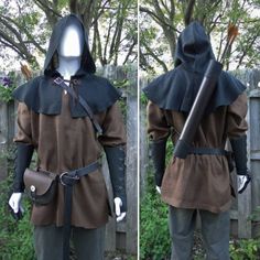 Medieval Cosplay Male, Archer Outfits Male, Medieval Costume Male, Male Ren Faire Costume, Archer Outfit, Archery Costume, Druid Costume, Archer Costume