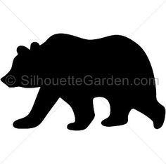 a black bear silhouette on a white background