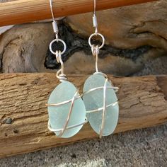 Soft Blue Genuine Seaglass Wire-Wrapped Earrings- Rare Color Handmade 925 Sterling Silver Ear Wires These Earrings Are Fun And Versatile. Your Pair Will Be Custom-Made For You, Using The Same Glass Colors And Sizes Pictured. The Pair Pictured Features Beautiful Hard-To-Find Chunky Seaglass Pieces, From The Early 1900’s. We Only Use 100% Natural Seaglass That We Handpick On The Beach In Southern California. We Never Have, Nor Ever Will Use Cultured, Manufactured Or Plastic “Seaglass”. Blue Hand Wrapped Earrings Gift, Blue Hand Wrapped Earrings For Gift, Hand Wrapped Blue Earrings Gift, Beach Glass Earrings, Wire Wrapped Silver Jewelry With Recycled Glass, Wire Wrapped Silver Recycled Glass Jewelry, Sterling Silver Wire Wrapped Earrings For Beach, Beach Wire Wrapped Sterling Silver Earrings, Silver Recycled Glass Earrings For The Beach