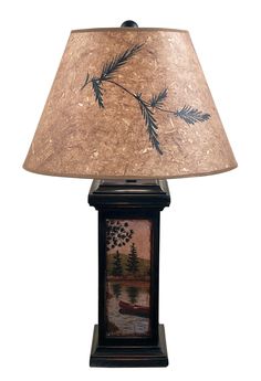 Canoe Scene Table Lamp Cabin Lamps, Cabin Lighting, Rustic Lighting, Lamp Light, Table Lamp, Cabin, Lighting, High Quality, Design