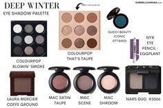 Deep Winter Contour, Nail Colors For Deep Winter, Eyeshadow For Deep Winter, True Winter Eyeshadow Palette, Deep Winter Natural Makeup, Cool Winter Eyeshadow Palette, Dark Winter Eyeshadow Palette, Deep Winter Palette Outfits Aesthetic