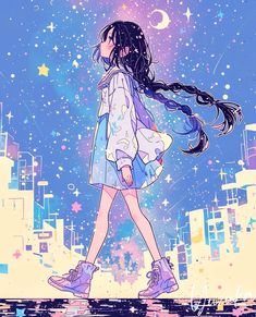 Really Cool Drawings, Iphone Wallpaper Kawaii, Celestial Art, Dessin Adorable, Creative Drawing, Cool Anime Pictures, 영감을 주는 캐릭터, Environmental Art