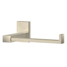 the modern toilet paper holder is made from stainless steel and has a square shaped handle