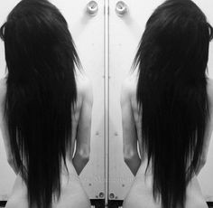 Black. ♥ Black Emo Hair, Scene Hair Long, Flat Twist, Twist Outs, Hair Stylies