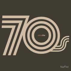 an image of the number seventy on a brown background with white lines and text that reads 70