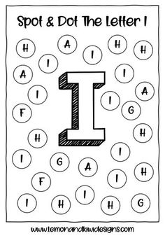 the letter i worksheet for kids to learn how to spell and do letters