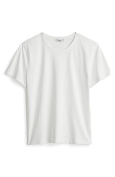 Crafted of 100% cotton jersey, this crewneck T-shirt was designed with a true classic fit. So easy and absolutely essential. 23 1/2" length (size medium) Crewneck Short sleeves 100% cotton Machine wash, tumble dry Imported Perfect White Tee Shirt, Plain White Tees, White Tshirt Women, Style Roots, Plain White T Shirt, White Tee Shirt, Drama Teacher, Perfect White Tee, Plain White Tee