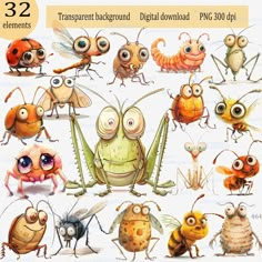 an image of many different bugs and insects