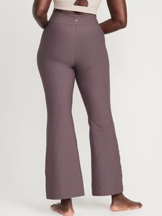 Power up in our PowerSoft pants -- light compression fabric meets a ridiculously smooth, peachy-soft feel Elasticized extra high-rise waistband, with hidden pocket in front and silver reflective Old Navy Active logo in back.  Gusseted for ease of mov High Waist Yoga Pants With 4-way Stretch For Spring, Compressive High-cut Leg Elastane Pants, Elastane Activewear With Wide Waistband, High Waist Stretch Bottoms For Gym, High Waist Stretch Gym Bottoms, Compressive Casual Bottoms With Comfort Waistband, Casual Bottoms With Compressive Comfort Waistband, High Stretch Solid Color High-cut Leg Pants, Fitted Sports Bottoms With Comfort Waistband