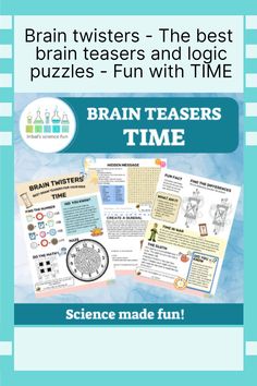 brain twisters - the best brain teasers and logic puzzles - fun with time