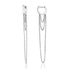 Simple huggie earrings with a modern twist. Introducing the multi chain stainless steel huggie earrings, available in silver and in gold color. Product DetailsDiameter: 15 mm (0.6")Width: 3.5 mm (0.14")Length: Top to Bottom: 80 mm (3.15") Chain Jewelry Ideas, Huggie Earrings Silver, Huggie Earrings, Pretty Shoes, Simple Earrings, Chain Jewelry, Huggies Earrings, Free Giveaway, Jewellery Making