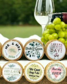 some wine corks are sitting on a table