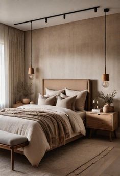 51 Neutral Bedroom Designs: Effortless Elegance for Peaceful Dreams Neutral Beige Bedroom, Minimalist Guest Bedroom, Cozy Modern Bedroom Ideas, Bedroom Beige, Japandi Style Bedroom, Neutral Bedroom Design, Vibe Bedroom, Warm Bedroom