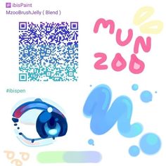 an image of a qr code with the word mun on it's side