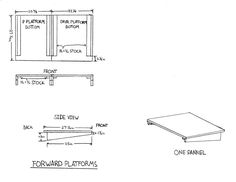 the drawing shows different types of furniture and measurements for each piece, including one bed