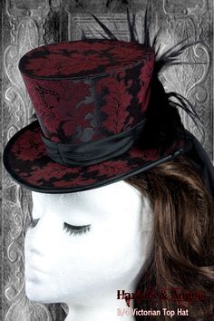 Steampunk Patterns, Alice In Wonderland Hat, Steampunk Top, Steampunk Top Hat, Mad Hatter Hat, Victorian Hats, Mad Hatter Hats, Steampunk Hat