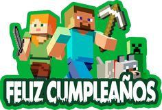 the logo for feliz cumpleanoos with two people in front of them