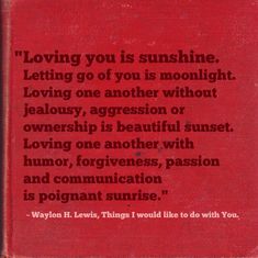 a red book with the words loving you is sunshine