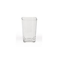 an empty glass on a white background