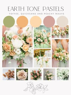 the earth tone palettes for wedding flowers